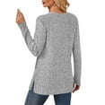 thumbnail image 5 of Yijfswar Long Sleeve Tops for Women Crewneck Loose Pullover Blouse Tunic Tops Womens Tops with Pockets, S-2XL, 5 of 5