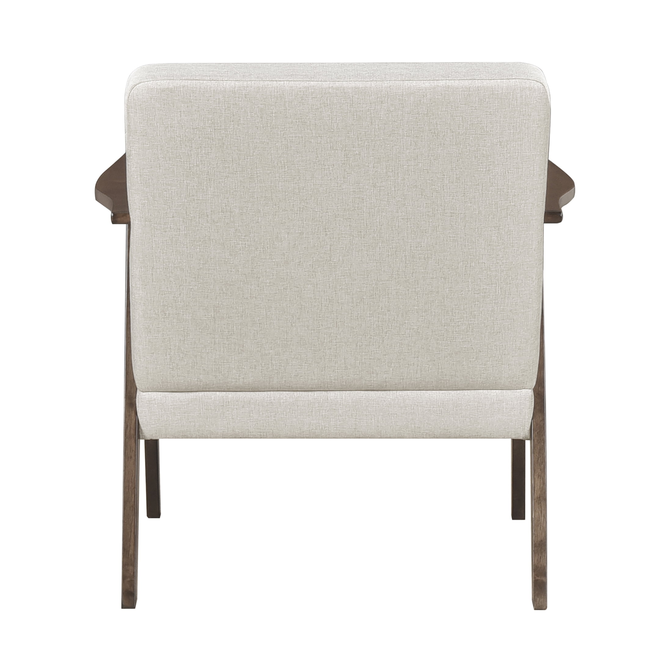 OakvillePark Harrowveil Textured Fabric Accent Chair, Beige/Brown Wood