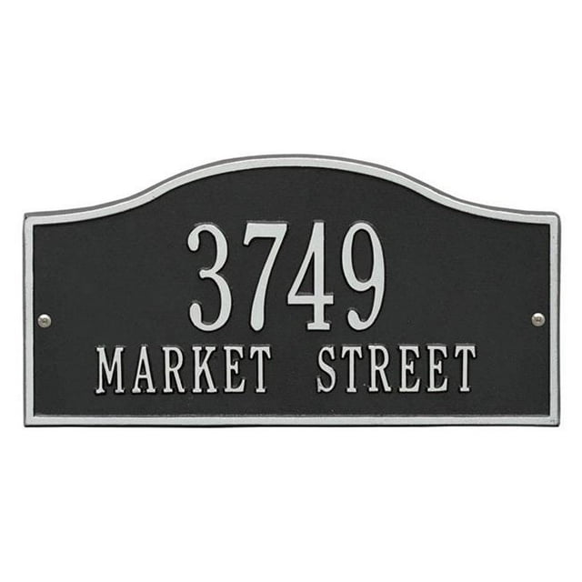 Whitehall 1118BS Rolling Hills Plaques - Standard Wall - Two Line- Black/Silver