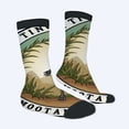 thumbnail image 2 of Four Seasons Universal Socks (2 Pairs) - Nature-Themed Landscape Design with Mountains & Grass Unisex Trendy Mixed Color Socks Perfect for All Seasons, 2 of 5