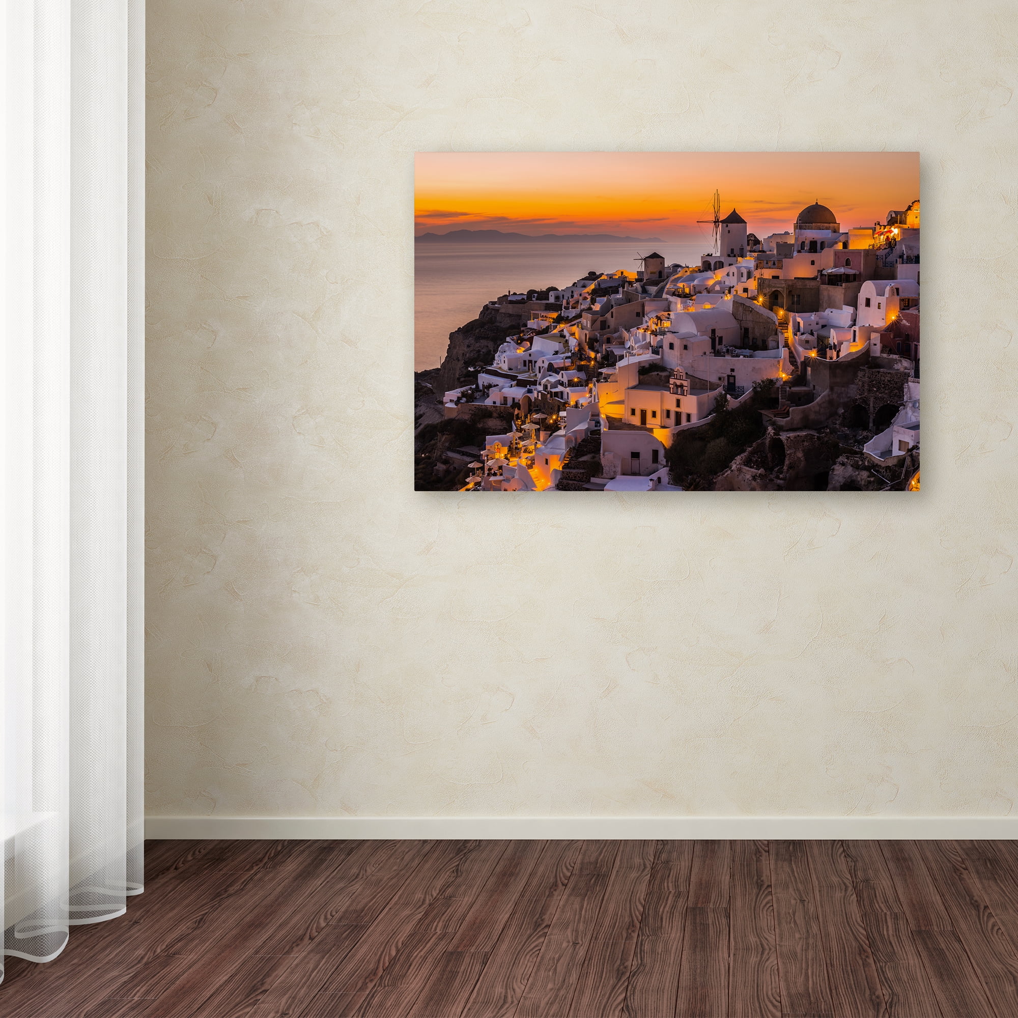 Andreas Agazzi 'Calispera Santorini' Canvas Art