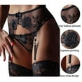 thumbnail image 2 of Plus Size High Waisted Garter Belt for Women Sexy Mesh & Lace Suspender Belt with 4 Straps Metal Clip for Stocking, 2 of 5