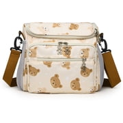Large Capacity Diaper Bag with Insulated Bottle Pockets Spacious Mother Bag Multifunction Bag for Stylish Moms Travel