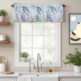 thumbnail image 3 of Watercolor Sea Turtles Fish Valances for Windows,Kitchen Valance Rod Pocket Short Curtain, Marine Creatures Seahorse Valance Curtain Window Valances for Bedroom Bathroom Living Room 42x18in, 3 of 9