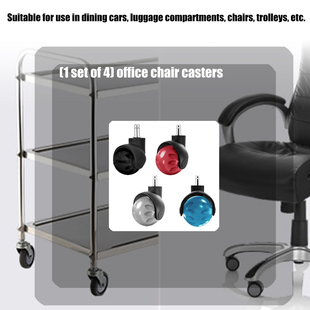 WINDLAND Office Computer Chair Wheel 360 Degree Swivels Rollers Heavy Duty Swivels Castor Furniture Wheel Roller Easy to Install