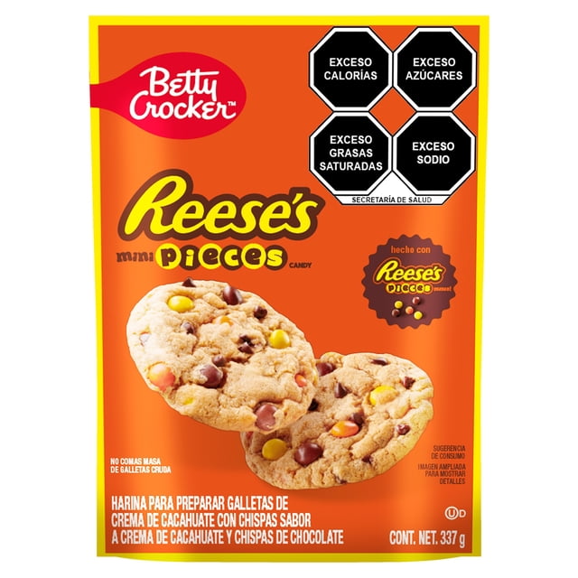 Harina Betty Crocker Reeses para galletas sabor crema de cacahuate con chispas sabor cacahuate y chocolate 337 gr
