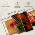 thumbnail image 6 of Elephant Stock Rose And Violin Wall Art - Horizontal Multi Panel Canvas - Hallway Wall Decor - Music Multi Panel - Brown And Red Decor - 84" x 54", 6 of 8