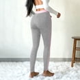 thumbnail image 3 of Felirenzacia Women's Active Long Leggings, Striped Atheletic 4 Way Stretch Drawstring Elastic Waist Skinny Yoga Pants, Pink,S, 3 of 7
