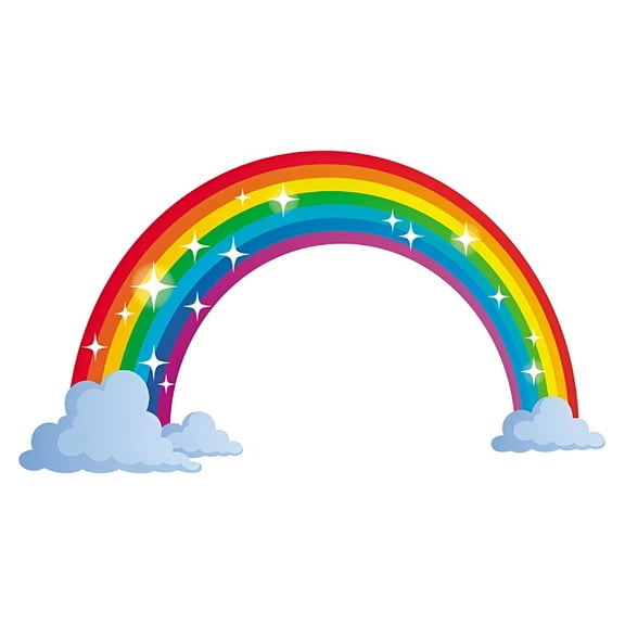 CCOCC Rainbow Wall Sticker for Kids Pvc Decal for Nursery,Bedroom,Bathroom And Party Decor,Easy Peel And Stick,Educational And Fun,Approx.28.74 X 15.74 Inch,Ideal for Girls’ Rooms