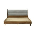 thumbnail image 3 of Artemio King Platform Wood Bed Frame in Walnut Finish, 3 of 6