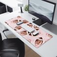 thumbnail image 2 of Long Mouse Pads for Desk,Pink Footballs with Bows Pattern Desk Mats on Top Of Desks, Desk Mouse Pad Extra Large with 3mm Non-Slip Base and Stitched Edge for Gaming,Office,Work,Home 31.5"x11.8", 2 of 6