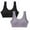 Black 1PCS & Grey 1PCS, variant on LUOGENLI 2 Pack Sports Bras for Women Large Bust Not Padded Women Back Wrap Chest without Steel Ring Gathering Bra Versatile Glare Yoga Sports Bra Sports Bras for Women Large Bust M