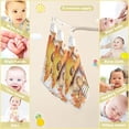 thumbnail image 2 of Coolnut 3 PCS Autumn Mushroom House Baby Muslin Washcloths, Watercolor Fall Leaves Face Towel Burp Cloths Ultra Soft Absorbent Cotton Bath Wipes Towels for Newborn Boys Girls, 2 of 6