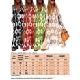 thumbnail image 2 of MAWCLOS Robes Maxi pour Femmes Robe d'Été Col en V Manches Longues Décontractée Vacances Imprimé Cœur Noir m, 2 of 2