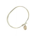 thumbnail image 2 of 7 inch Oval Eye Hook Bangle Bracelet w/ St. Nino de Atocha in Gold-Filled, 2 of 3