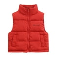 thumbnail image 2 of ATOGUTA Kids Puffer Vest Winter Sleeveless Puffer Jacket for Kid Size 2T-15, Red, 2 of 3