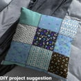 thumbnail image 2 of Castle Fairy Geometric Stripes Fabric by the Yard 1 Yard,Lattice Patchwork Home Decor Fabric by the Yard,Chic Flower Room Decor Fabric by the Yard,Microfiber Bedroom Decor, 2 of 6