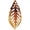 Mixed Brown, variant on Acrylic Medium Leaf Pearly Brown - Good Luck Green Four Leaf Clover Charm Bead Dangle with Mini 2025