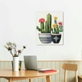 thumbnail image 2 of Jiayy Cactus Wall Art Wall Decor Plants Art Cactus Home Furnishings Cactus Canvas Wall Art Cactus With Red Flowers Painting Tropical Green Plant Prickly Canvas for Home Decorations 16x20 inch, 2 of 4