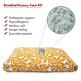 thumbnail image 3 of Majestic Pet | Plantation Shredded Memory Foam Rectangle Pet Bed For Dogs, Removable Cover, Yellow, Small, 3 of 6