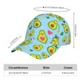 thumbnail image 2 of Balery Cartoon Avocado Gorra de béisbol de tamaño ajustable para correr, entrenar y actividades al aire libre. Gorra de papá para todas las estaciones., 2 of 6
