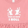 thumbnail image 4 of Inktastic How I Roll Bowling Girls Baby Dress, 4 of 5