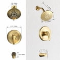 thumbnail image 3 of Wowow Single Handle 5-Spray Tub and Shower Faucet 1.8 GPM with High Pressure Showerhead in Gold (Valve Included), 3 of 7