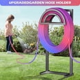thumbnail image 3 of OLV Garden Hose Holder Outdoor Freestanding Heavy Duty Water Hose Metal Storage Stand Hanger Rack,4 Anchor Points, 3 of 9