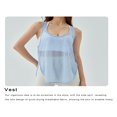 thumbnail image 3 of Women Vest Sleeveless U Neck See Through Loose Summer Split Tops, 3 of 7