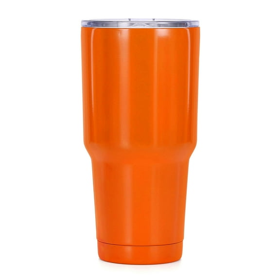 Aspire 30 Oz. Stainless Steel Tumbler, Double Walled Insulated Travel Cup with Resistant Lid, Keep Cold or Hot for Hours-Orange