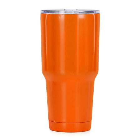 

Aspire 30 Oz. Stainless Steel Tumbler Double Walled Insulated Travel Cup with Resistant Lid Keep Cold or Hot for Hours-Orange