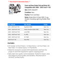 thumbnail image 2 of Front and Rear Brake Pad and Rotor Kit - Compatible with 2000 - 2003 Ford F-150 2001 2002, 2 of 2