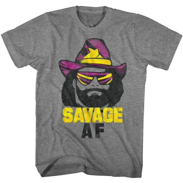 Macho Man 1980's WWF Heavyweight Wrestler Savage Adult T-Shirt Tee