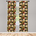 thumbnail image 3 of Ambesonne East Curtains, Japan Inspired Lotus Koi, Pair of 28"x63", Burnt Sienna Orange, 3 of 5