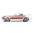 thumbnail image 3 of Jada Toys Big Time Muscle 1:24 1973 Ford Mustang Mach 1 Die-cast Silver Red Stripes Car Play Vehicle, 3 of 5