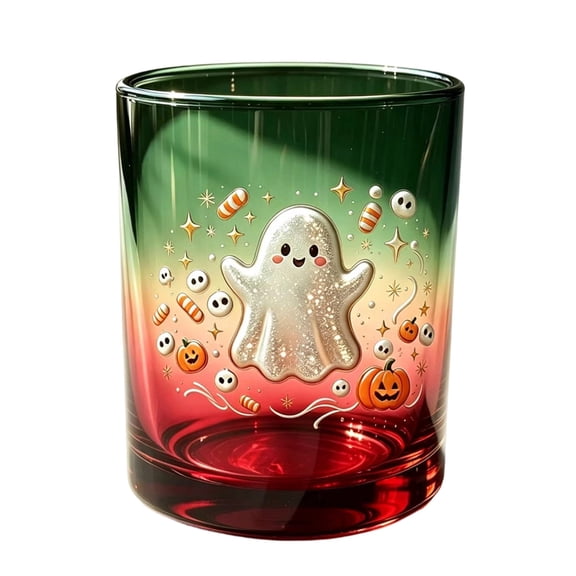 Ghost Glasses, Halloween Pumpkin Stemless Cups, Reusable Festive Drinkware for , Cocktails, and Juice