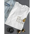 thumbnail image 3 of "Eat More Fruits" Left Chest Pocket Quote With Pineapple Graphic Women T-Shirt, Female Large, 3 of 4