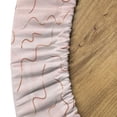 thumbnail image 5 of Ambesonne Minimalist Fitted Round Tablecloth, Pastel Art Swirly Lines, 40"- 44" Diameter, Blush Dried Rose, 5 of 5