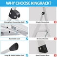 thumbnail image 5 of 4 Step Ladder, KK KINGRACK Folding Metal Step Stool with Wide Pedal & Safety Lock for Home Office, 330 lbs, White, 5 of 7