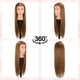 thumbnail image 4 of Cabello humano MQHIHI con cabeza de maniquí, 80% cabello real, 26-28, 4 of 7