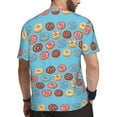 thumbnail image 2 of Wukai Cute Donut Print Men's Short-Sleeved Mesh T-Shirt,Quick-Dry Short Sleeve Workout T-Shirt-5X-Large, 2 of 8