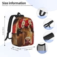 thumbnail image 5 of Rateoe White And Red Daisy Cow Pattern Student Backpack Water-resistant Backpack 15-inch Laptop Backpack Lightweight Adjustable School Backpack, 5 of 6