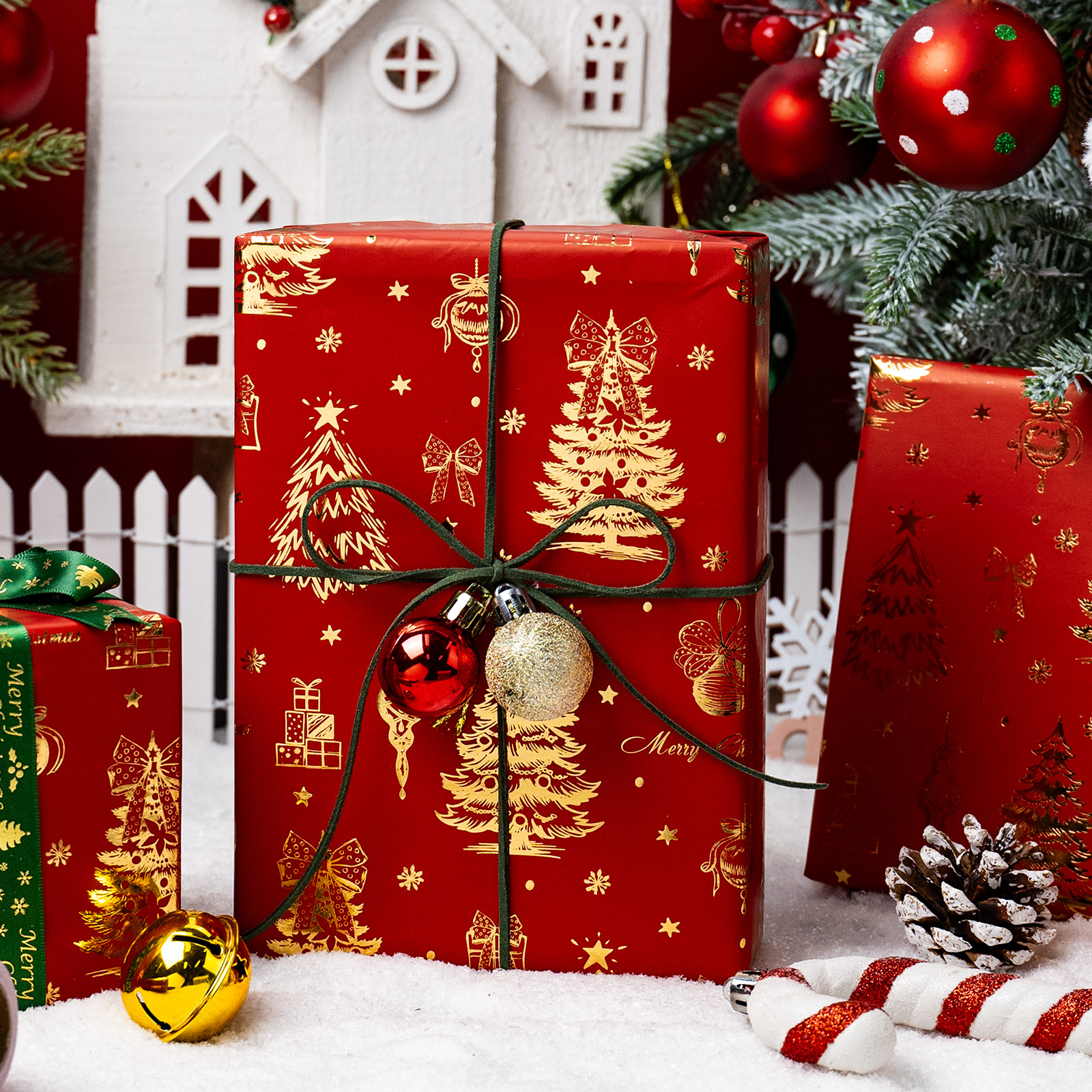Homeral Christmas Wrapping Paper, 17 Inch x 33 Feet photo 4