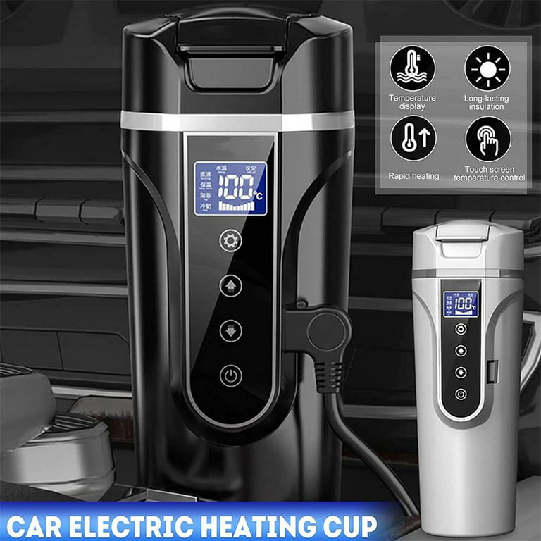 Travel Car Heating Cup Coffee Maker Portable Pot Heated Thermos Mug Kettle  12V