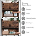 thumbnail image 3 of Stephan Roberts Over The Toilet Bathroom and Laundry Organizer and Storage Rack Height Adjustable Shelf, Wood, 3 of 9
