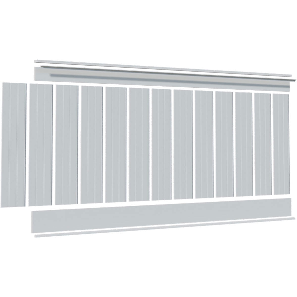 40" Height Deluxe Beadboard 8' Length PVC Wainscoting Kit, (for heights up to 41-5/8")