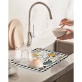 thumbnail image 6 of Dish Drying Mat for Kitchen Counter Cooking Kitchenware Gnome Drying Pad Absorbent Drying Mats for Countertops Sinks Draining Racks Kitchen Tool Black Plaid Drainer Kitchen Accessories 18x24 Inch, 6 of 7