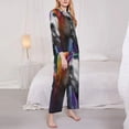 thumbnail image 3 of Kdxio Colorful Haired White Horse Women's Pajama Sets Long Sleeve Button Down Sleepwear Nightwear Soft Pjs Lounge Sets-XX-Large, 3 of 7