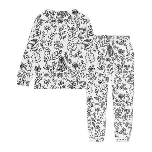 AJIWYH Toddler Christmas Pajamas,Kid DIY Hand Painted Colorable Pajama Set Boys Girls Funny Cartoon 2 Piece Sets(2-3 Years)