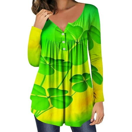 

Shamrock Shirts for Women St Patricks Day Maternity Shirts St Pattys Day Decorations Shirt St Paddys Day Shirts Womens Long Sleeve Blouse